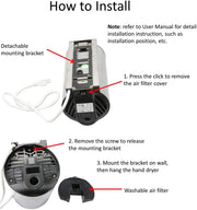 Awoco Round Stainless Steel 1350W 120V Automatic High Speed Commercial Hand Dryer, UL Listed, 1 Year Warranty