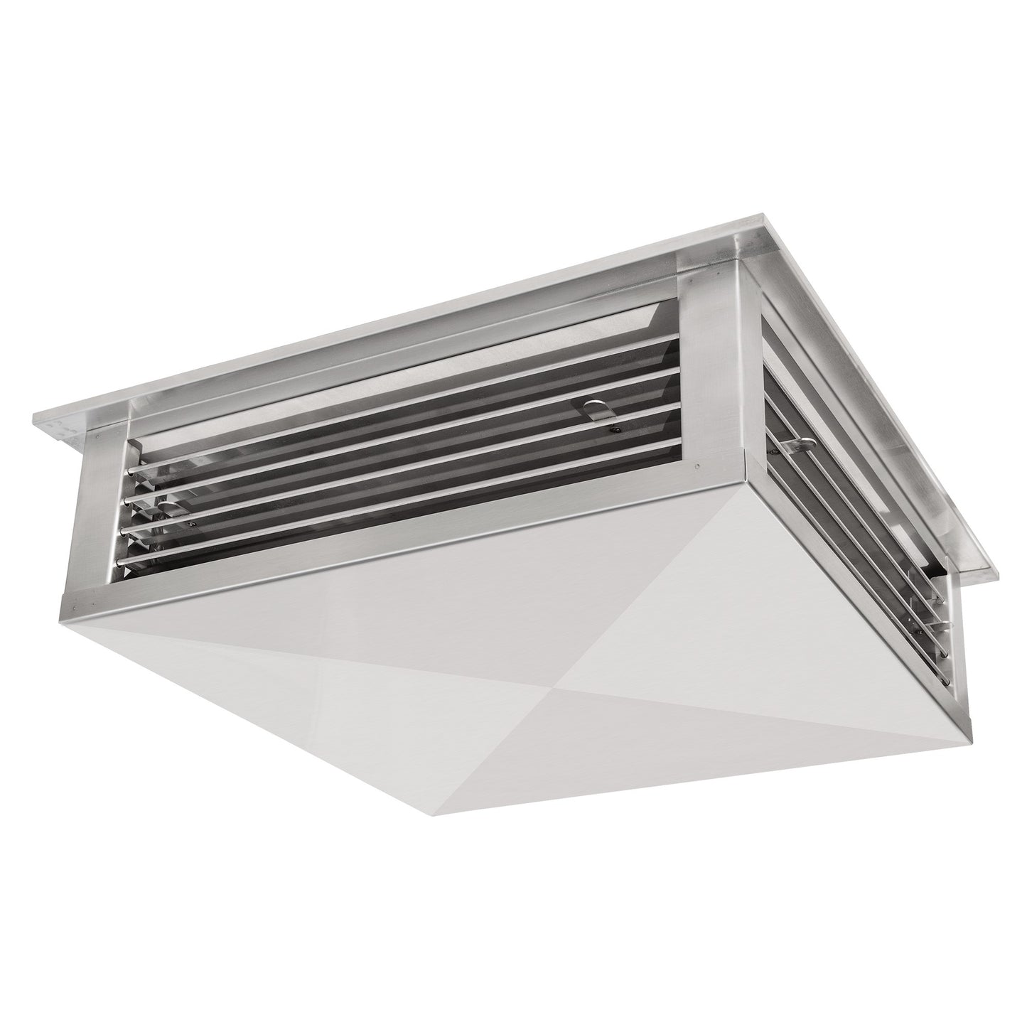 Leyso 24” Stainless Steel 4-Way Adjustable Air Diffuser for Evaporative Swamp Cooler, 26” x 26" Mounting Edge