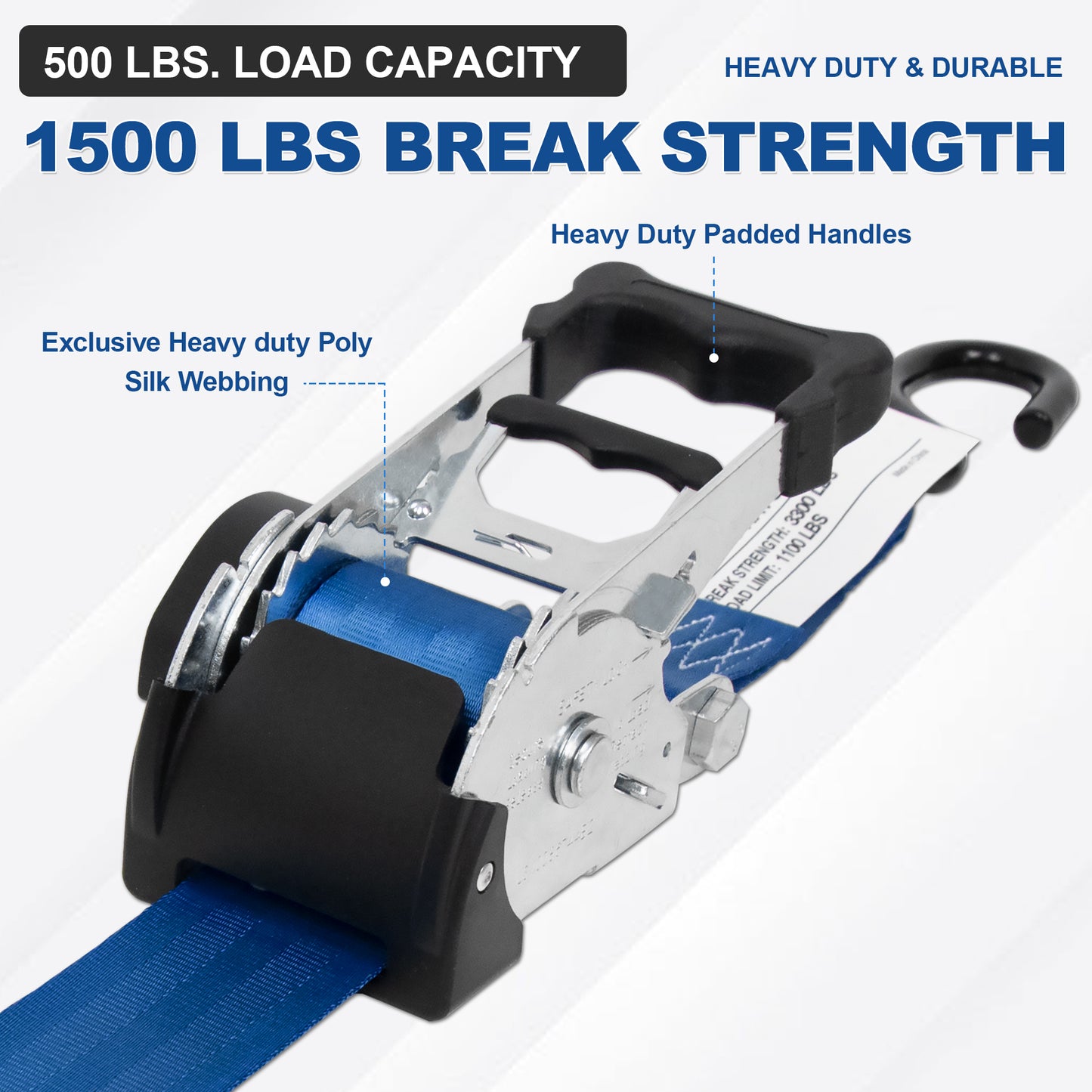 Leyso Retractable Ratchet Straps, Auto Ratchet Straps, Retractable Ratchet Tie Down Straps for Jet Skis, Motorcycles, Boats