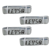 Leyso Purple Multifunctional Heavy Duty Lift Sling Web Town Strap with 5" Diameter Reinforced Loops and Wear Guard End