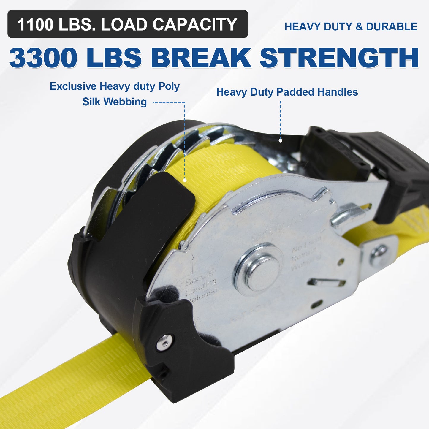 Leyso Retractable Ratchet Straps, Auto Ratchet Straps, Retractable Ratchet Tie Down Straps for Jet Skis, Motorcycles, Boats