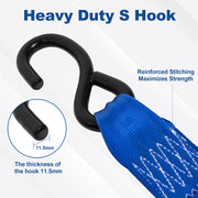 Leyso Retractable Ratchet Straps, Auto Ratchet Straps, Retractable Ratchet Tie Down Straps for Jet Skis, Motorcycles, Boats
