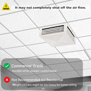 Leyso 22” White Powder Coated 4-Way Adjustable Air Diffuser for Evaporative Swamp Cooler, 24” x 24" Mounting Edge