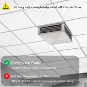 Leyso 24” Stainless Steel 4-Way Adjustable Air Diffuser for Evaporative Swamp Cooler, 26” x 26" Mounting Edge