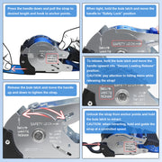 Leyso Retractable Ratchet Straps, Auto Ratchet Straps, Retractable Ratchet Tie Down Straps for Jet Skis, Motorcycles, Boats