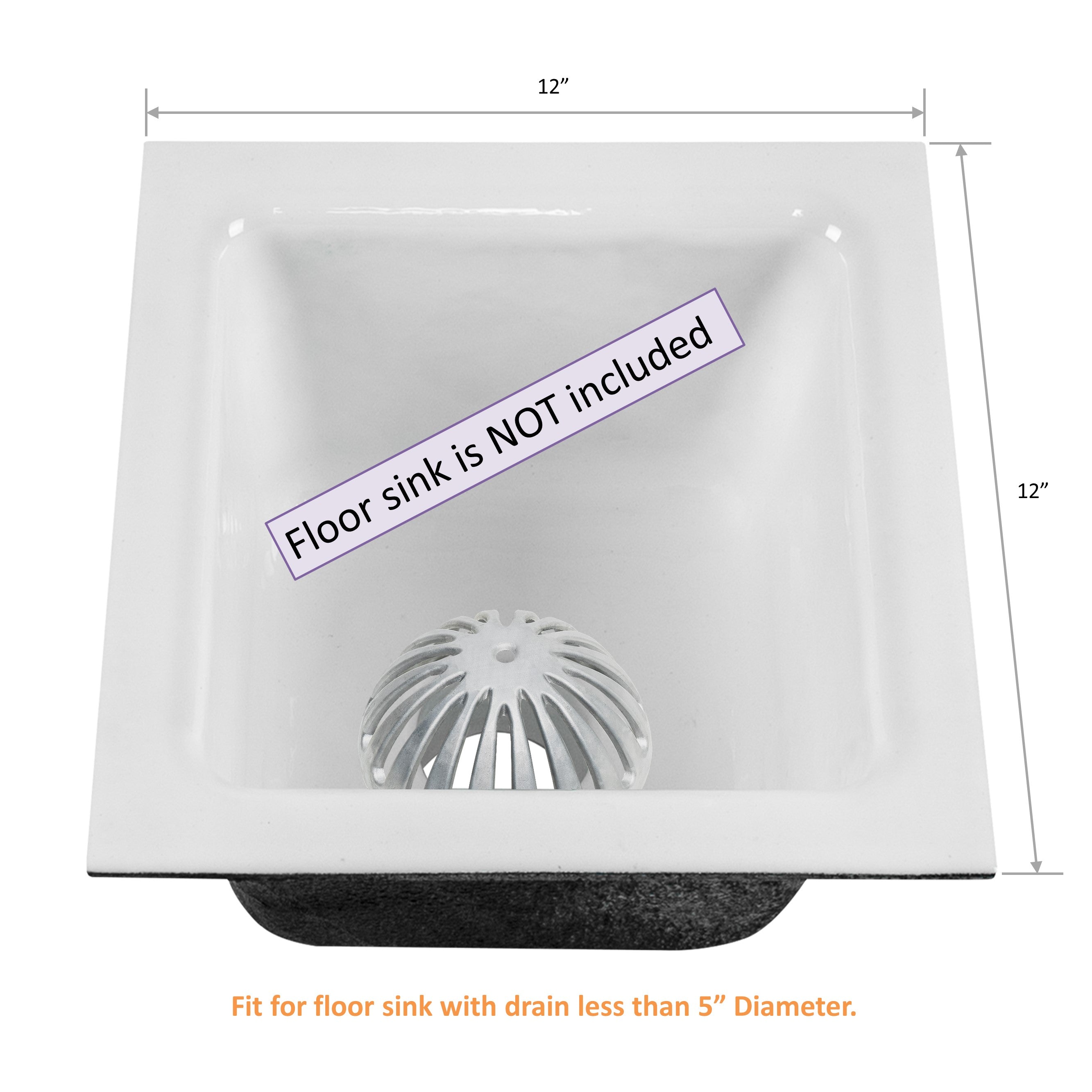 Leyso Aluminum Dome Strainer for 12" Floor Sink, 5-1/4" Diameter - Perfect for Restaurant, Bar, Buffet