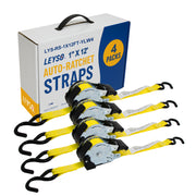 Leyso Retractable Ratchet Straps, Auto Ratchet Straps, Retractable Ratchet Tie Down Straps for Jet Skis, Motorcycles, Boats