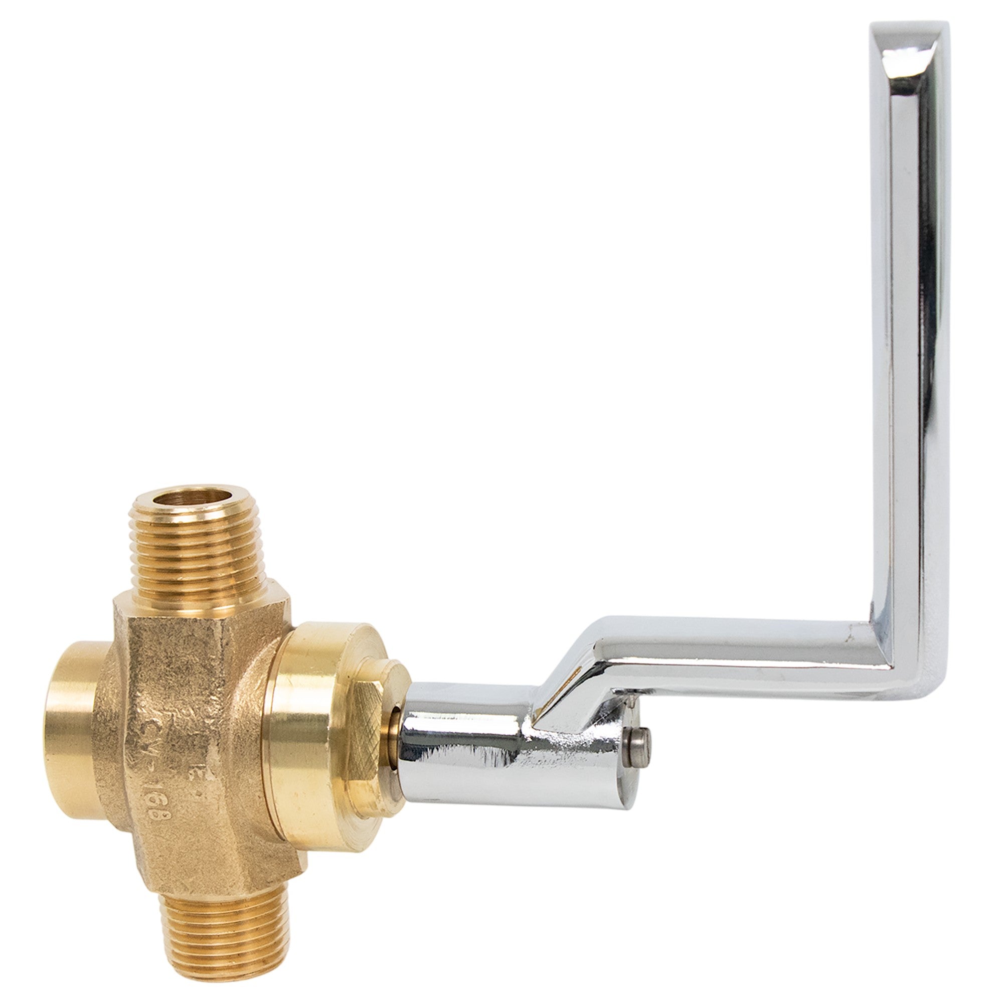 Leyso WR-GV Copper Gas Valve with Handle for Commercial Chinese Wok Range, CSA Approved, 1/2" NPT x 1/2" NPT, Marking: 1/2 PSI E CV-168