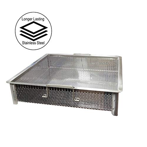 Leyso Stainless Steel Compartment ETL Certified Drop-In Sink Drain Basket (24" x 24", Drain Basket)
