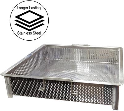 Leyso Stainless Steel Floor Sink Top Hang Basket Strainer Sink Drain Cover 10” x 10” x 2-1/2” for Kitchen, Restaurant, Bar, Buffet (2-1/2H SS)