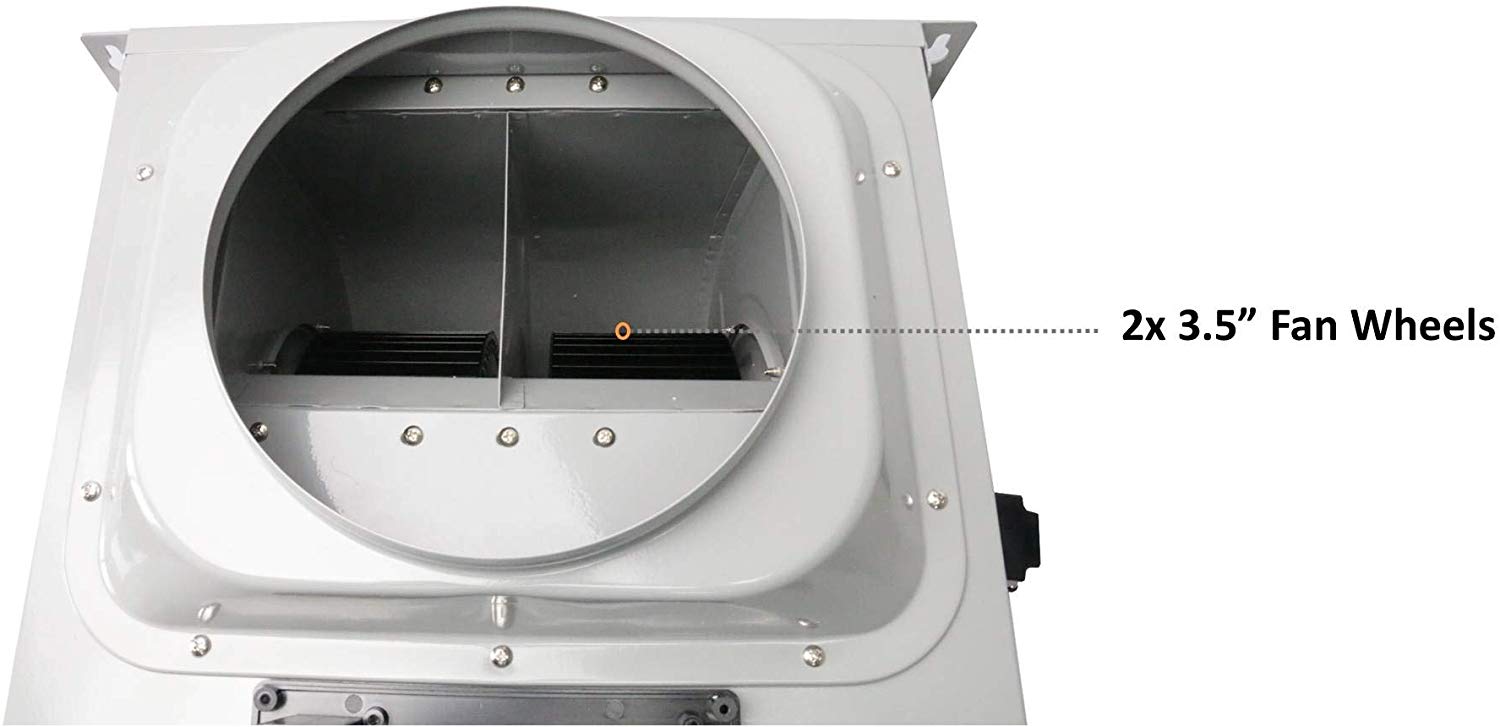 Awoco RH-SP08-BLW Powerful Range Hood Inline Blower Unit Only, 4 Speeds 1000CFM, 8" Round Vent In and Out