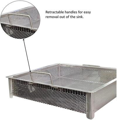 Kitchen Sink Drain Basket Retractable Stainless Steel Sink Strainer
