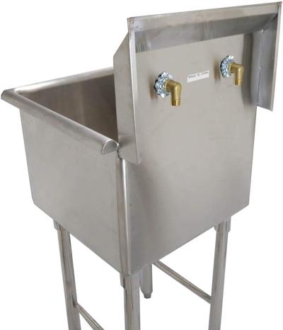 GSW Stainless Steel Commercial Flour Container with One Sliding Cover  Storage Bin ETL Certified (12x25x27)