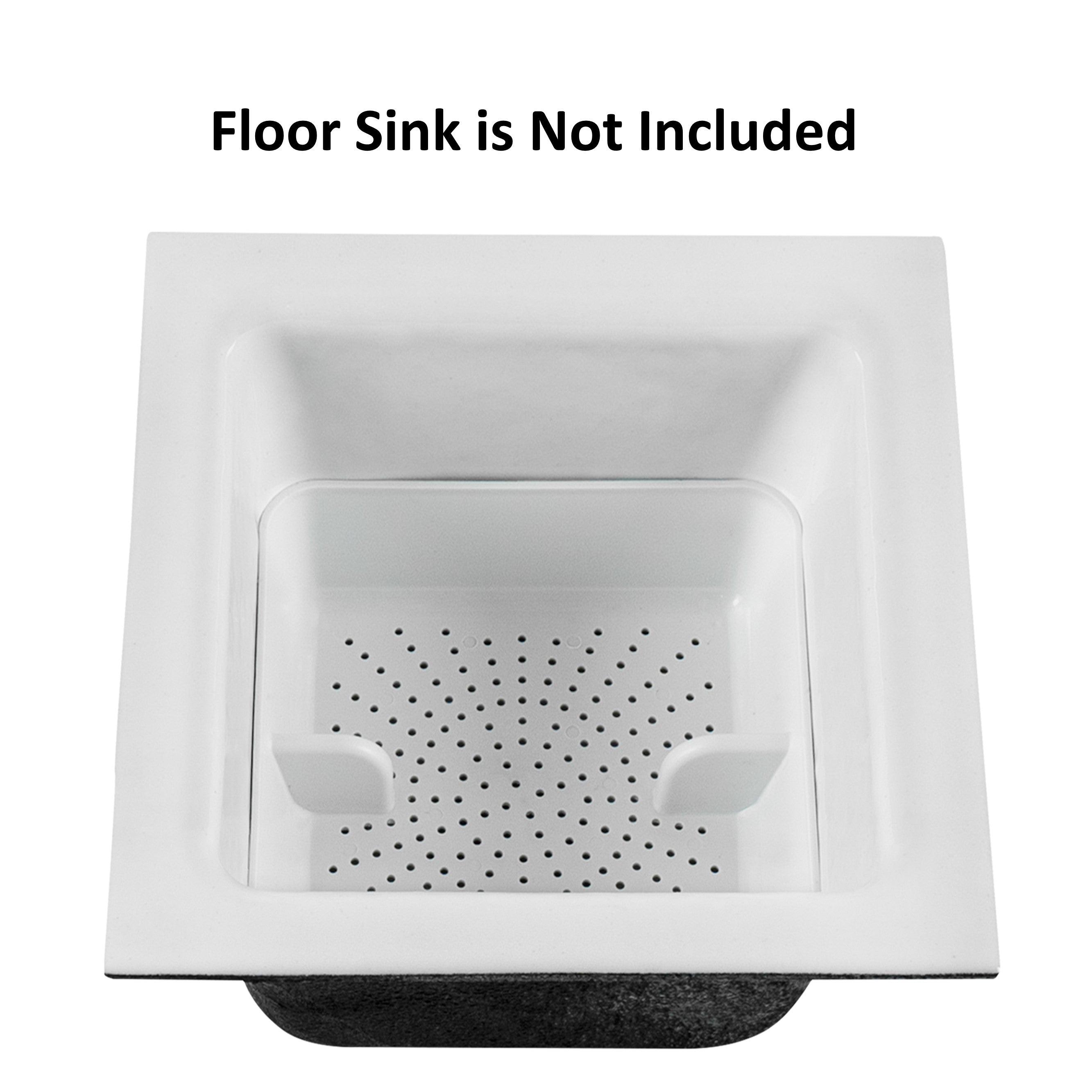 Leyso Stainless Steel Floor Sink Top Hang Basket Strainer Sink Drain Cover 10” x 10” x 2-1/2” for Kitchen, Restaurant, Bar, Buffet (2-1/2H SS)
