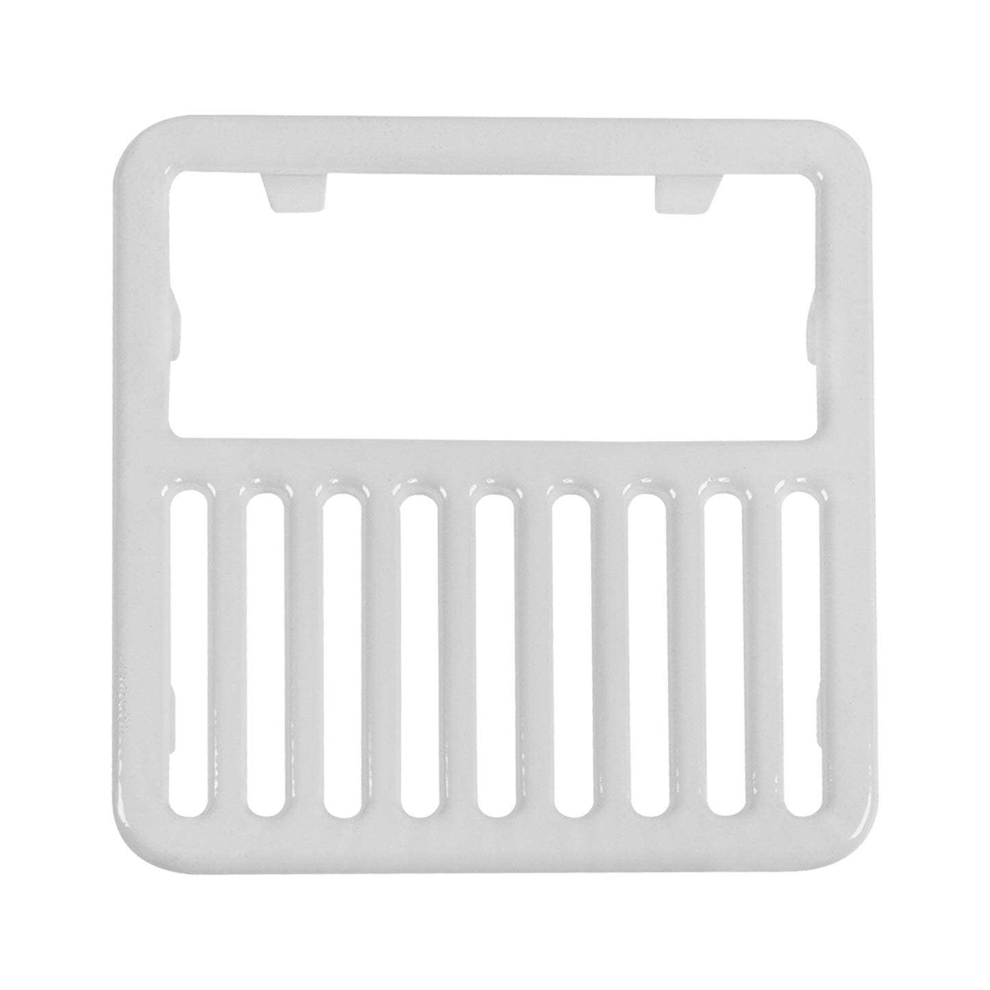 Leyso FS-T1/2 Cast Iron Porcelain Floor Sink Top Grate with Ceramic Surface, 9-⅜” x 9-⅜” x 1-¼” - Perfect for Restaurant, Bar, Buffet (1/2 Size)