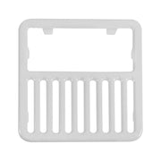 Leyso FS-T1/2 Cast Iron Porcelain Floor Sink Top Grate with Ceramic Surface, 9-⅜” x 9-⅜” x 1-¼” - Perfect for Restaurant, Bar, Buffet (1/2 Size)