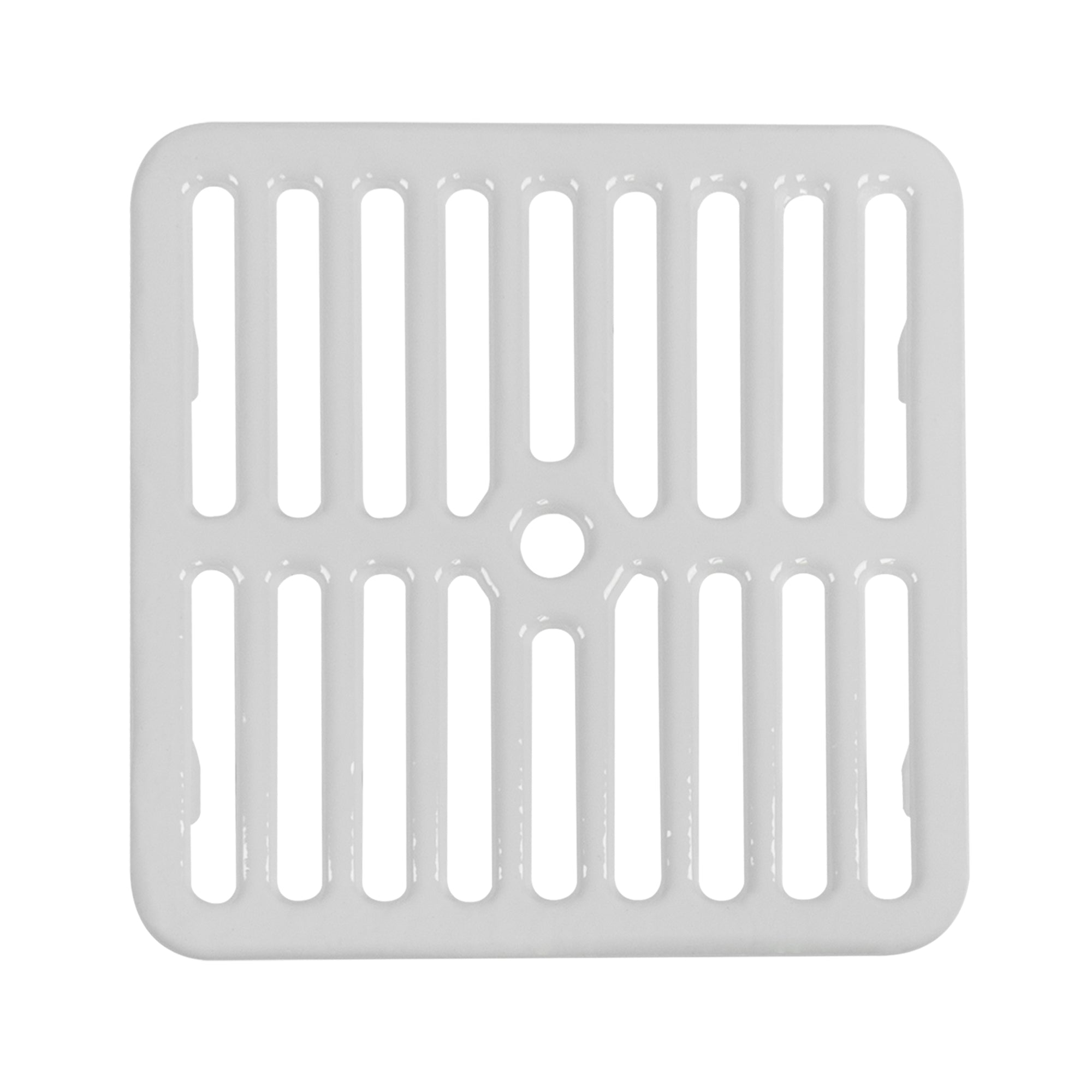 Leyso Cast Iron Porcelain Floor Sink Top Grate with Ceramic Surface FS-TF, 9-⅜” x 9-⅜” x 1-¼” - Perfect for Restaurant, Bar, Buffet (Full Size)