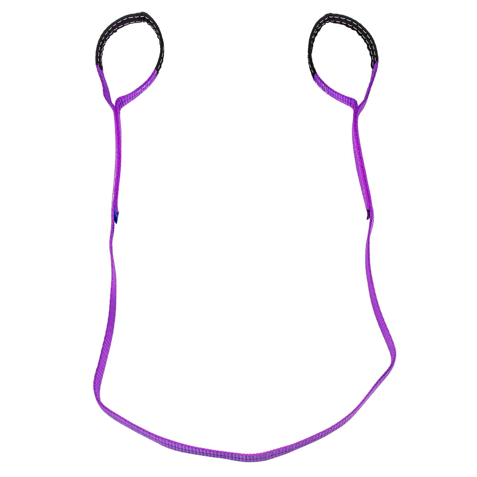 Leyso Purple 6' x 1" Multifunctional Heavy Duty Lift Sling Web Town Strap with 5" Diameter Reinforced Loops and Wear Guard End