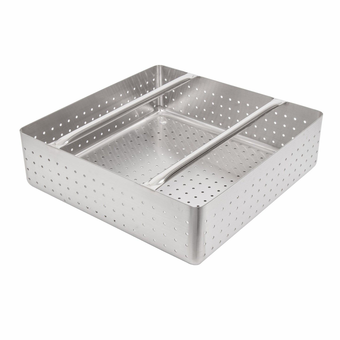 Leyso Stainless Steel Scrap Basket Includes Rack Slide Rails, 17-1/2"W x 17-1/2"L, ETL Certified (18" x 18", Scrap Basket)