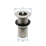 Leyso AA-144 Stainless Steel Bar Sink Drain 1" Nominal Pipe Size 1" NPS Thread for 1-3/8" Sink Opening (3-1/4" Length)